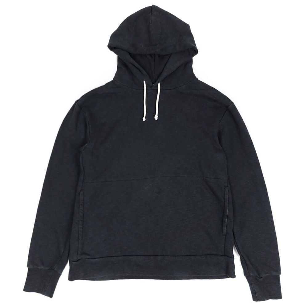 MUJI Cotton French Terry Pullover Hoodie Sweatshirt Charcoal Gray Minimal Medium